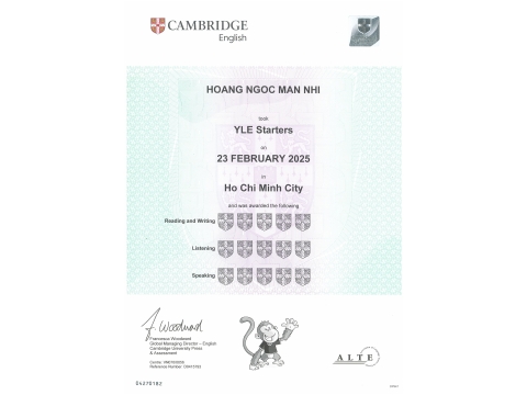 Hoàng Ngọc Mẫn Nhi _ Starters