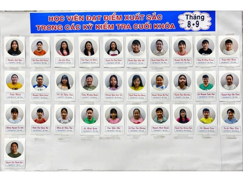 TUYÊN DƯƠNG HỌC VIÊN ĐẠT ĐIỂM XUẤT SẮC TRONG KỲ KIỂM TRA CUỐI KHÓA THÁNG 8&9 2025