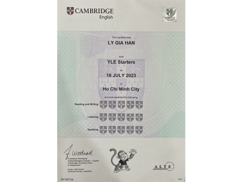 Lý Gia Hân _ Starters