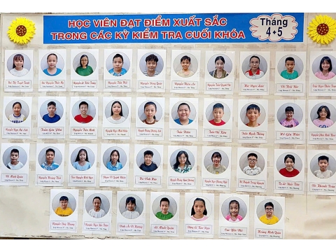 TUYÊN DƯƠNG HỌC VIÊN ĐẠT ĐIỂM XUẤT SẮC TRONG CÁC KỲ KIỂM TRA CUỐI KHOÁ THÁNG 4 - 5 NĂM 2026
