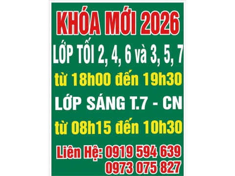KHOÁ HỌC NĂM 2026